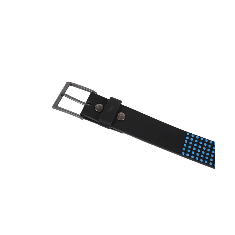 Lowlife Wallace Leather Belt in Black 3D Blue