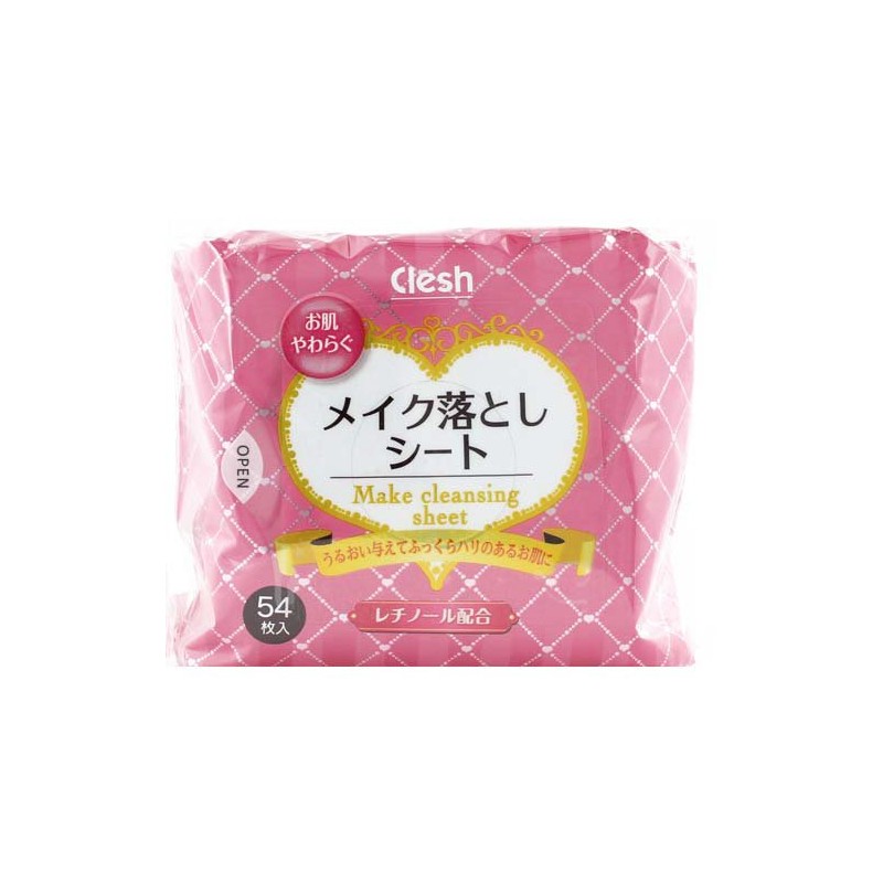Clesh (Kureshu) Makeup Remover sheet retinol formulations 54 sheets