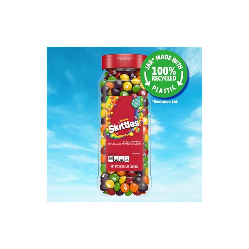 SKITTLES Original Chewy Fruity Rainbow Candy For Mid Day Snacking,
