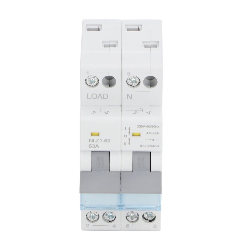 230VAC 63A Dual Power Manual Transfer Switch 35mm DIN Rail