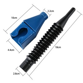 Norhogo 2PCS Plastic Flexible Oil Funnel for Car, Draining Tool Snap Funnel, for Automotive & Household Oil Gasoline Filling Extension Funnels Draining Tool (Blue)