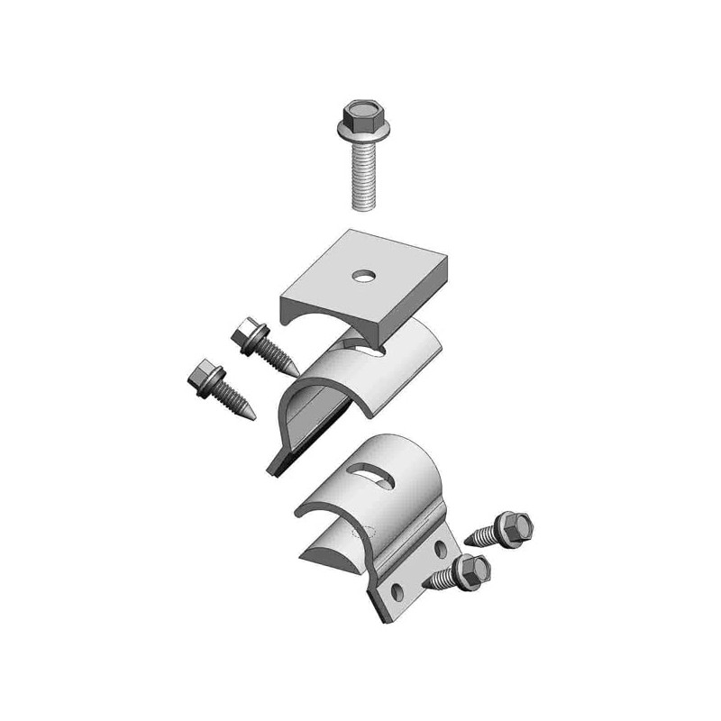 MageBracket RH R-Panel Trapezoidal Metal Roof Mounting Racking Rib Bracket