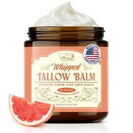 Sarga de ternera para la piel, sebo y bálsamo de miel para la cara, hidratante facial hidratante para piel seca, hidratante facial para el envejecimiento, pomelo y limón, 2.67 onzas
