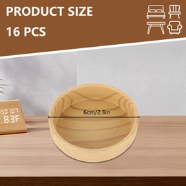 MUXHEL 16PCS Rubber Based Castor Cups 60mm Sofa Leg Floor Protectors Wooden Furniture Cups Non-Slip Castor Cups for Wooden Floors Chair Sofa Table Furniture Legs