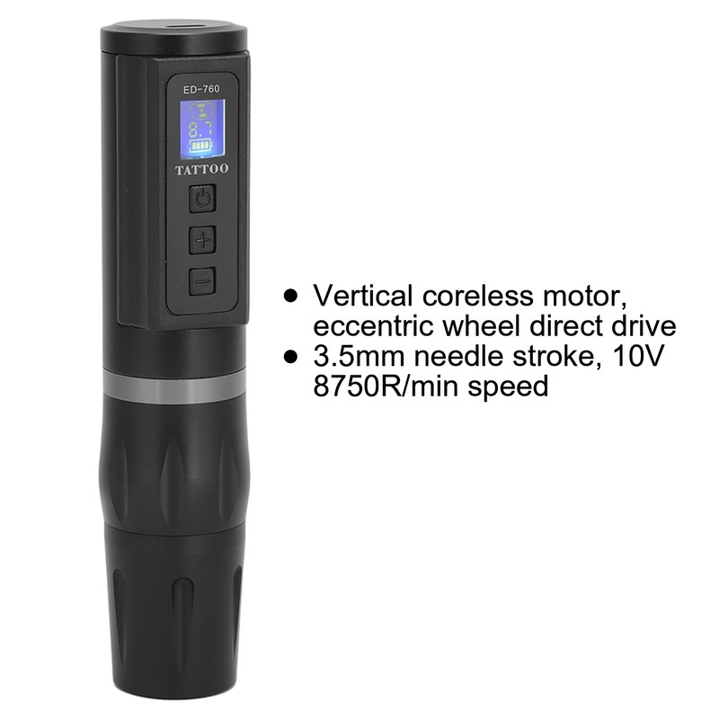 Cordless Tattoo Pen Machine Aluminum Alloy Frame Digital Display High