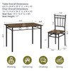 AMICLIBER 5 Piece Dining Table Set, Wood Kitchen Table and