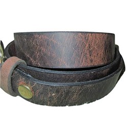 BELT * LEATHER * Worn Leather Look * 1-1/2", 1-1/4", & 1" Wide * WATER BUFFALO HIDE