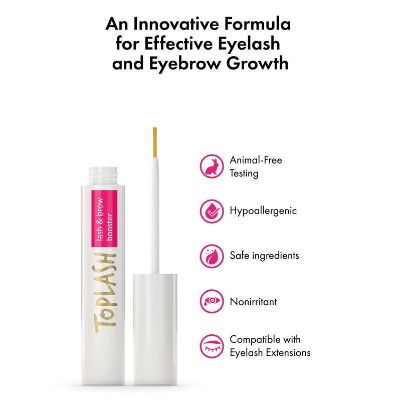 Toplash - Eyelash Growth Serum - Natural & Hypoallergenic -