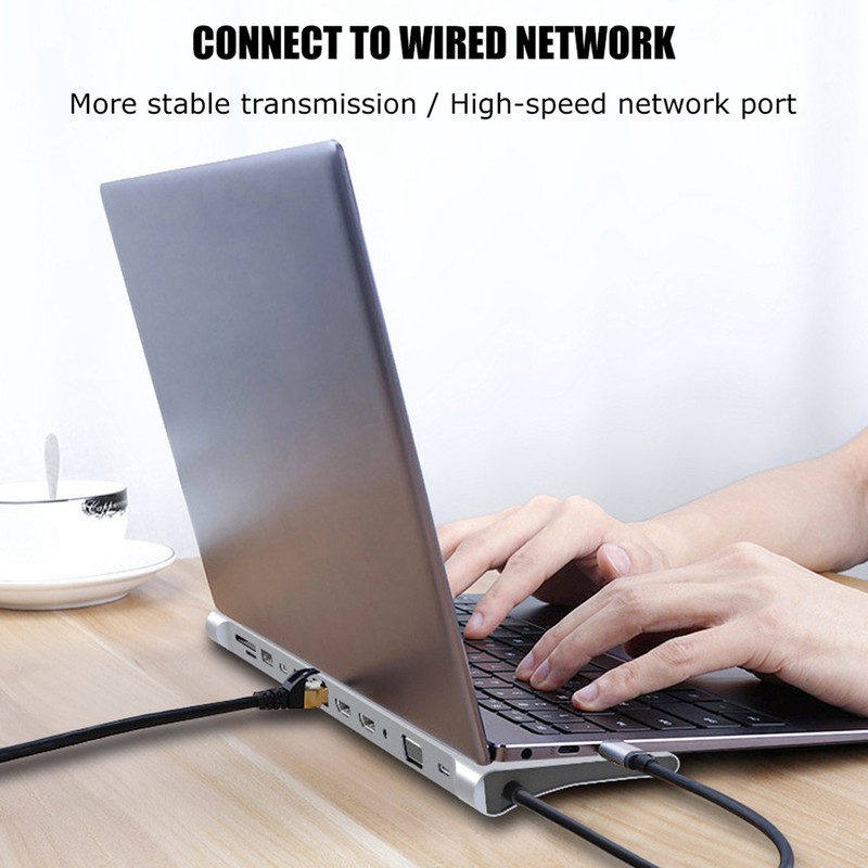 12‑in‑1 Docking Type‑C to Dual HDMI Same Screen Display USB