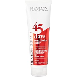 REVLONISSIMO 45 Days Total Colour Care - Conditioning Shampoo "BRAVE REDS", 275 ml, Colour Protection Shampoo for Red Hair & Intense Colour, Care Shampoo for More Colour Intensity