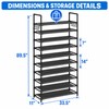 10-Tier Tall Shoe Rack for Entryway & Closet – Large-Capacity
