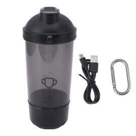 Electric Protein Shaker Bottle Portable Rechargeable Mixer Cup for Protein Milk Coffee Black