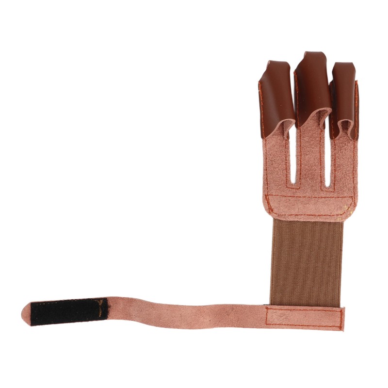 Archery Glove Cowhide Protective 3 Finger Guard Finger Tab Glove