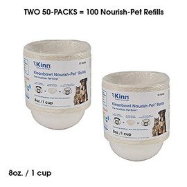 Kinn Kleanbowl 100 Count Nourish-Pet Refills, 8 Ounces, Food and Water Bowls for Dogs and Cats