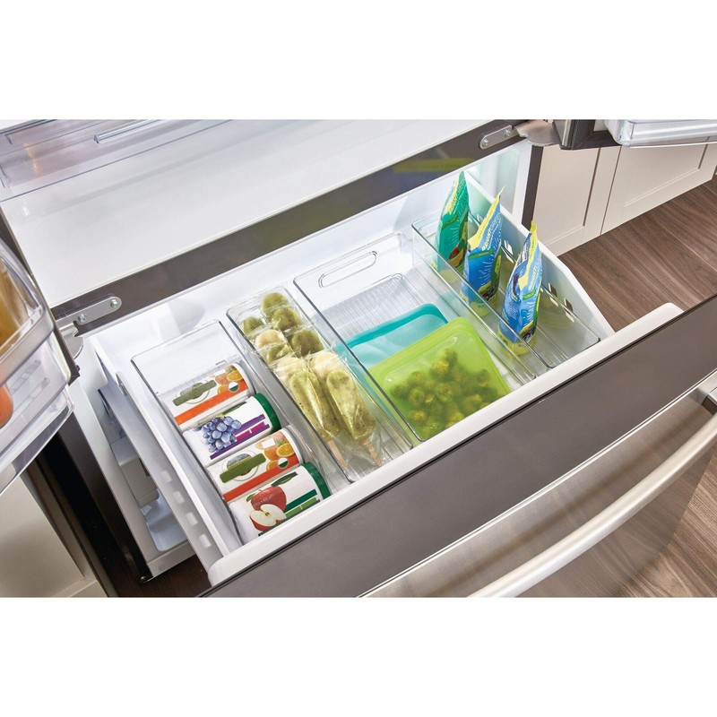 iDesign Fridge Organiser for Cans, Stackable Storage Container for up