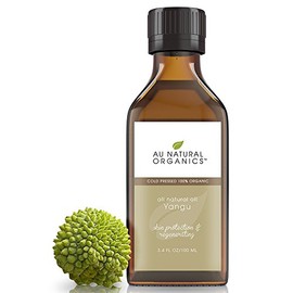 Au Natural Organics Yangu Oil | 100% Pure & Natural Cold-Pressed Nourishing Oil for Glowing Skin - Omega 7 Fatty Acid - Natural UV Protection - 3.4 Oz | 100 Ml