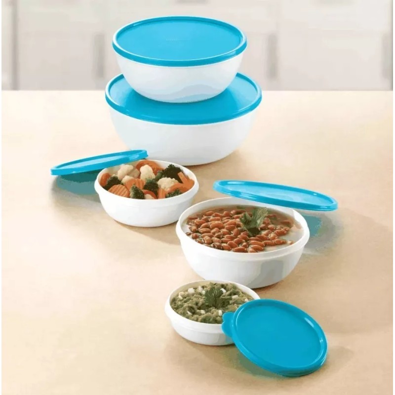 Betterware Set 5 Bowls Recipientes Contenedores De Refrigerador