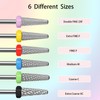 ERUIKA Tungsten Carbide Nail Drill Bits,3/32'' Efile Electric Cuticle Bits,