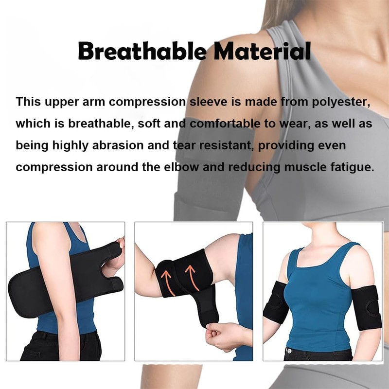 Deyixinup 2 PCS Upper Arm Sleeve Compression Adjustable Elbow Brace