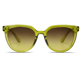 SOJOS Round Polarised Sunglasses for Men and Women, Classic Retro Style, UV400 SJ2175, light yellow
