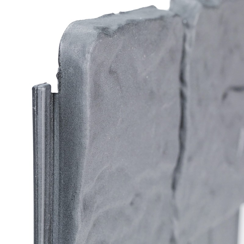 Relaxdays 10-Piece Border for Flower Beds, Stone Look, H x