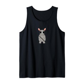 Funny Rhino Wearing Sunglasses Playing Bassoon Tank Top