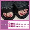 MISUD Hot Pink Press on Toenails Glossy Fake Toe Nails