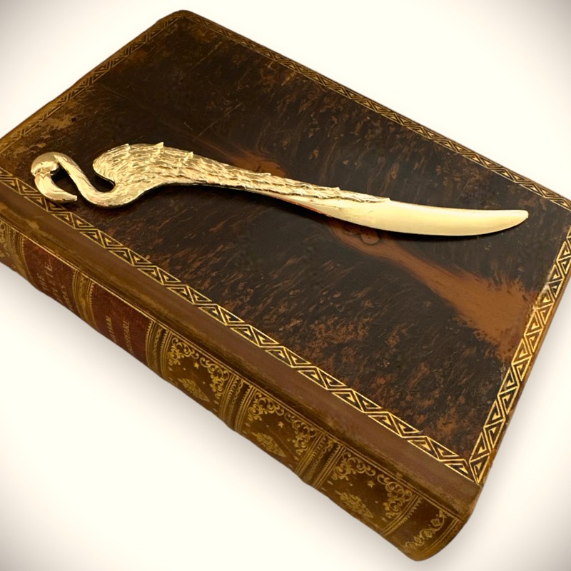 Evenchae Flamingo Letter Opener, Elegant Gold Finish, Desk Accessory for