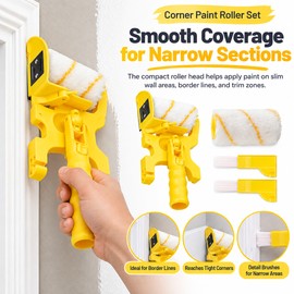 Paint Edger Roller for Wall Decorating – Adjustable Corner Guard with Microfiber Sleeve for DIY Painting Projects