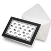 Greeting Card Black & Silver (Photo Insert) - Hedgehog Pattern Garden Animal Garden - Blank Birthday Celebration Anniversary, Envelope Included #170281