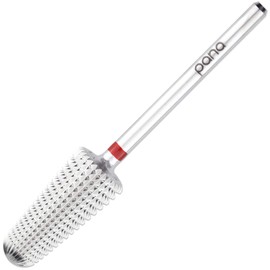 PANA 2-Way Volcano Carbide Bit 3/32" Shank Size - (Silver, Fine Grit) - Two Way Rotate use for Both Left and Right Handed Fast remove Acrylic or Hard Gel Nail Drill Bit for Manicure Pedicure