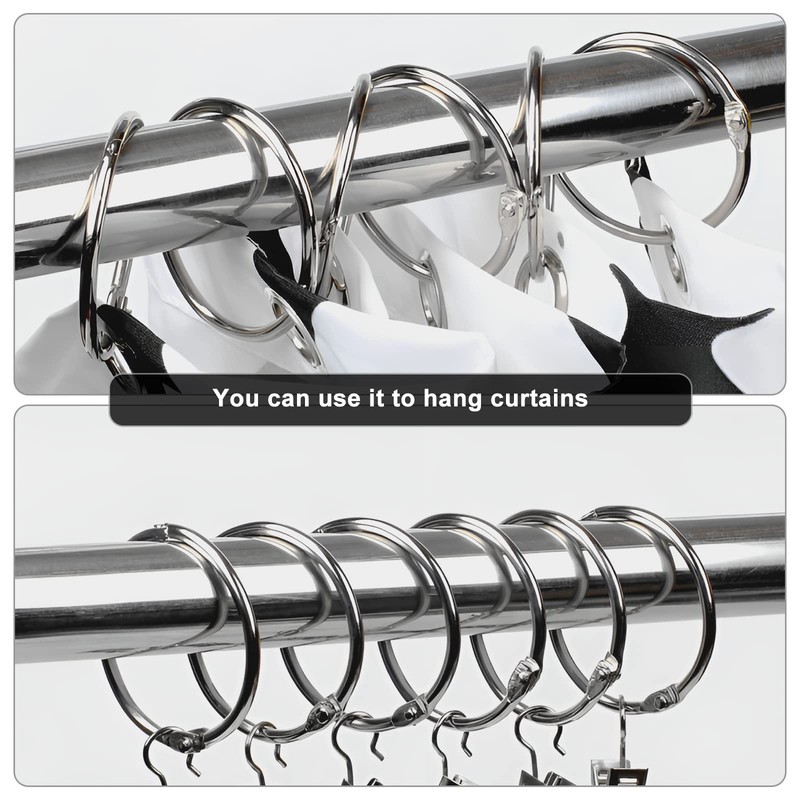 Binder Rings,40Pcs 30mm/1.2 inch Loose Leaf Binder Rings Nickel Plating,