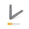 sourcing map 5pcs SL4.0 Slotted Screwdriver Bit 5/32" Hex Shank