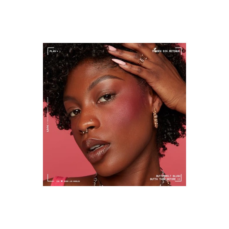 NYX Professional Makeup Buttermelt Blush, Rubor en Polvo, con hasta