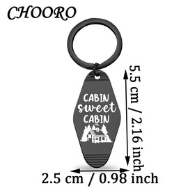 CHOORO Cabin Keychain Vacation Home Gift Cabin Sweet Cabin Key Chain Accessories New Cabin Gift (cabin sweet cabin K-CA)