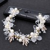 FM2018XSL Bridal Flower Headpieces for Wedding Pearl Bridal Headband Leaf