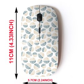 mouse inalámbrico de 2.4 G con bonito diseño de patrón para todos los portátiles y computadoras de computadora con nanoreceptor, bola