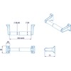 Croydex Sutton Wall Mounted Spindle Toilet Roll Holder with Zinc