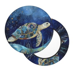 Vykmvtyb Sea Turtle Bar Stool Covers Round, Stool Pad Cover Seat Cushion Cover Soft Bar Stool Seat Cover Cushion 13 Inch