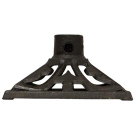 TIKI Cast Iron Torch Stand – Heavy-Duty, Freestanding & Weather-Resistant Torch Base for Patio, Garden, Deck & Backyard – Fits Torch Poles 0.75" to 1.25" – 9" x 9", Black