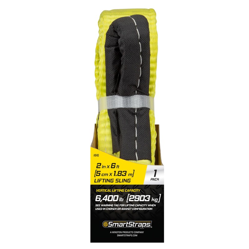 SmartStraps 2”x6’ Nylon Webbing Sling (1pk) – 6,400lb Vertical Lifting