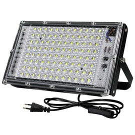 BOSITE LED Outdoor Spotlight, 100 W, LED Floodlight, 6500 K, Cool White, 10000 LM LED Spotlight, IP65 Waterproof Outdoor Spotlight for Yard, Doors, Lawn, Garage, Stadium, Playground