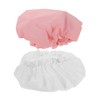 Healeved 2pcs Shower Cap: Microfiber Hair Drying Cap Reusable Waterproof