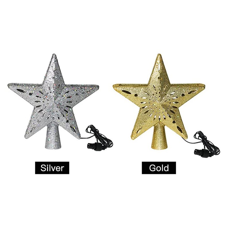 LED Snowflake Projector Star Christmas Tree Topper