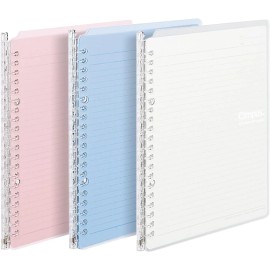 Kokuyo B5 Smart Ring Binder Notebook 3 Pack Light Colors 10 Sheets Included