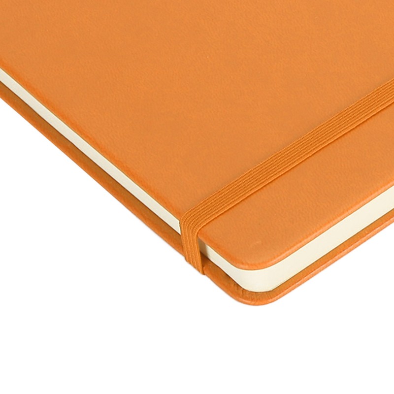 A5 Lined Notebook Portable PU Leather Hardcover Notebook with Elastic