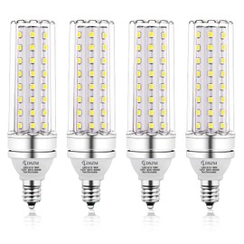 E12 LED Corn Bulbs,16W LED Candelabra Bulbs,120 Watt Equivalent 1400lm,Decorative Candelabra Base, Non-Dimmable LED Chandelier Bulbs, Ceiling Fan Light Bulbs,Daylight Deluxe 6000K LED Lamp, Pack of 4