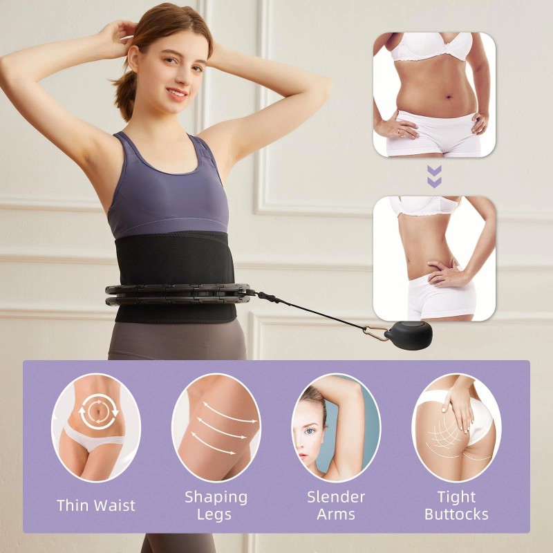 Cutewolf Infinity Hoop with Sweat Belt, Weighted Hula Hoop Plus