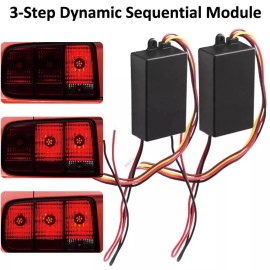 Unbranded 2X Universal 3 Step Sequential Chase Flash Module Boxes Car Turn Signal Light