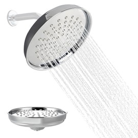 Hibbent 9 Inch Traditional Fixed Large Shower Head Chrome, Solid Brass, Replacement Shower Head,Rainfall Shower, Modern Design, Easy Clean & Easy to Install